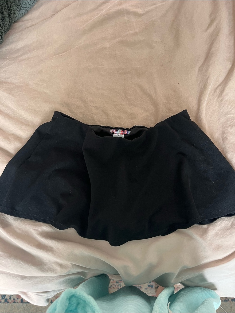 Black Flared Mini Skirt